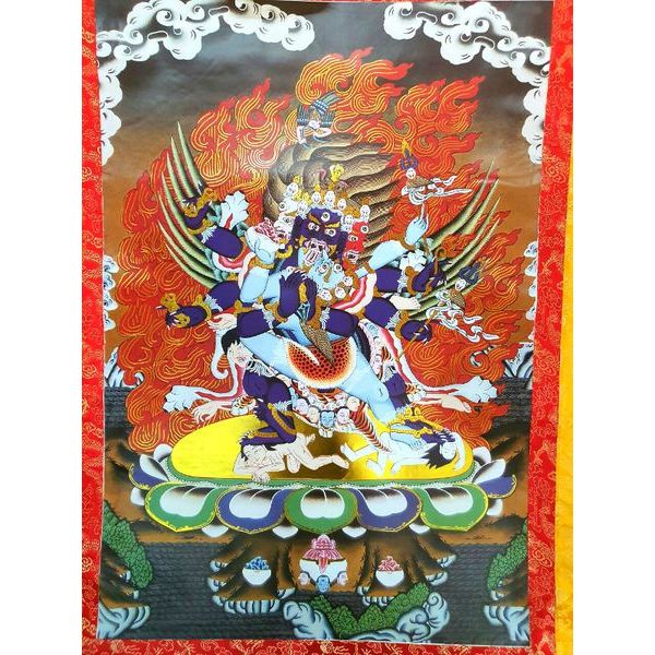 Tranh Thangka Hộ Pháp Kim Cang Phổ Ba_120x80cm